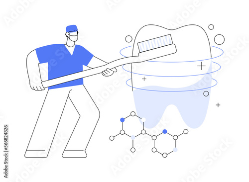 Cosmetic dentistry abstract concept vector illustration.