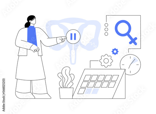 Menopause abstract concept vector illustration.