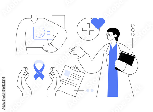 Breast cancer abstract concept vector illustration.