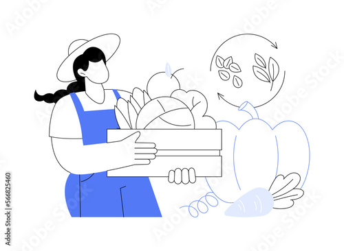 Harvesting abstract concept vector illustration.