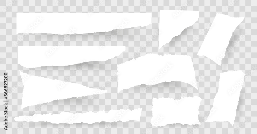 Set of Torn paper.Ripped paper.Vector