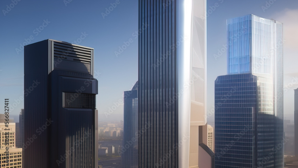 modern skyscraper in the city, Generative AI