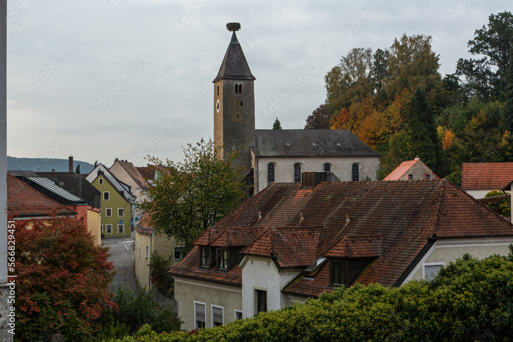 Streets of small, old German city 