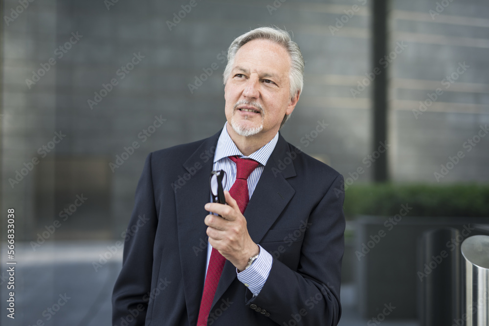 Senior businessman having an idea Senior businessman having an idea