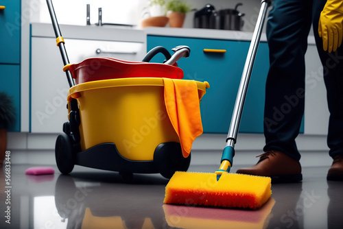menage agent d'entretien, nettoyer - generative ai