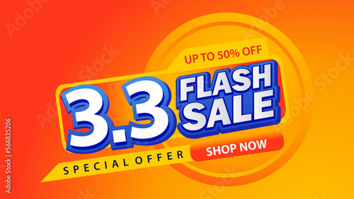 3.3 sale, 3.3 online sale. Flash Model Shopping day. March