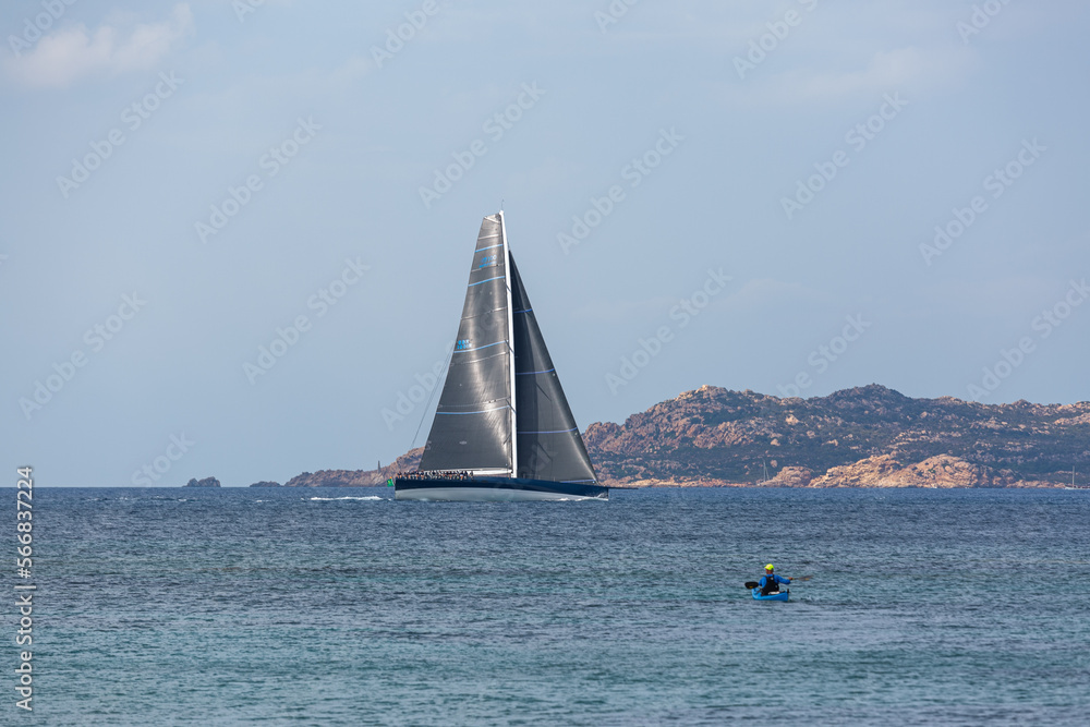 yachts in the expanses of the Mediterranean Sea