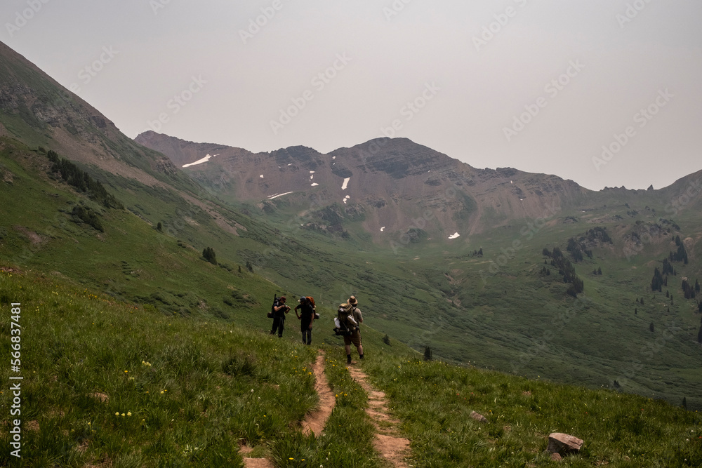 Backpacking the Maroon Bells Wilderness on Sunday, July 11, 2021 in Colorado.