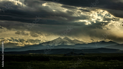 View of Long's Peak on Tuesday, June 1, 2021 from Longmont Colorado