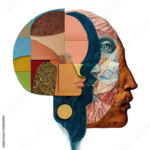 Mental States, imagination, creativity, thought, cognition, confusion, mental health, thinking, concept, madness, mania, anxiety, multiple personality, schizophrenia, voices (generative AI, AI)