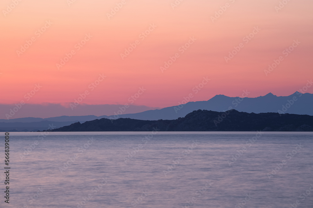 Landscapes in the Mediterranean on the coast of Sardinia