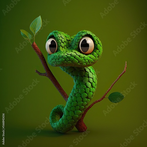 Cute Cartoon Emerald Green ...