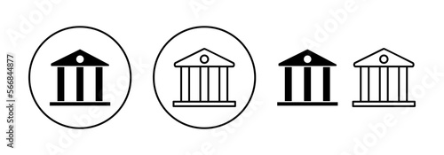 Bank icon vector for web and mobile app. Bank sign and symbol, museum, university