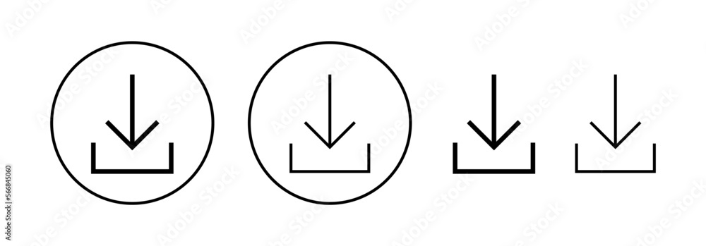 Download icon vector for web and mobile app. Download sign and symbol Download icon vector for web and mobile app. Download sign and symbol