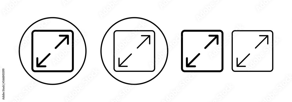 Fullscreen Icon vector for web and mobile app. Expand to full screen sign and symbol. Arrows symbol Fullscreen Icon vector for web and mobile app. Expand to full screen sign and symbol. Arrows symbol