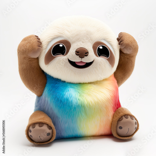 Colorful Sloth Plush Toy