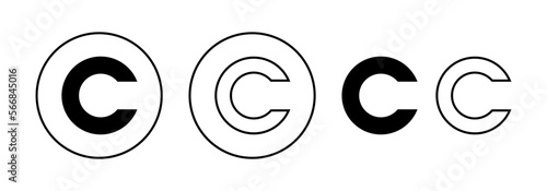 Copyright icon vector for web and mobile app. copyright sign and symbol