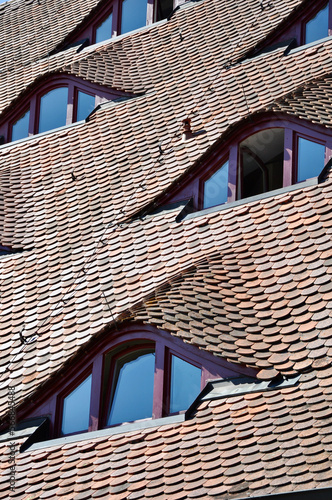 Windows in the roof in Rothenburg