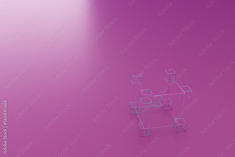Fototapeta premium Abstract 3d geometry with different colors