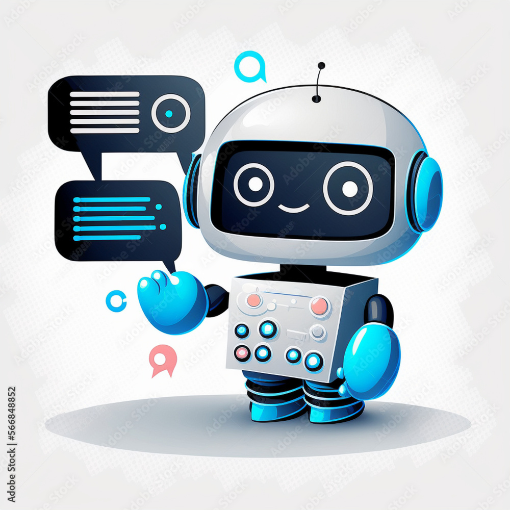 chatbot vector white backgound Generative AI