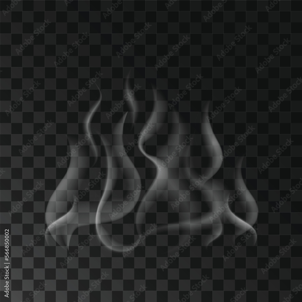 Premium Vector  Set of several realistic transparent smoke or