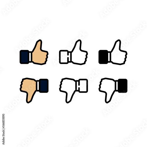 Thumb up and down symbols