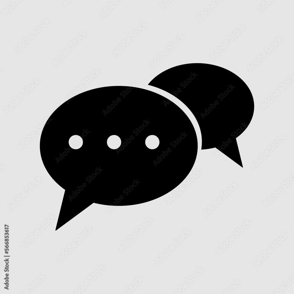 Chat icon. Voice speech bubble vector icon. Messages icon trendy style illustration on white background..eps Chat icon. Voice speech bubble vector icon. Messages icon trendy style illustration on white background..eps