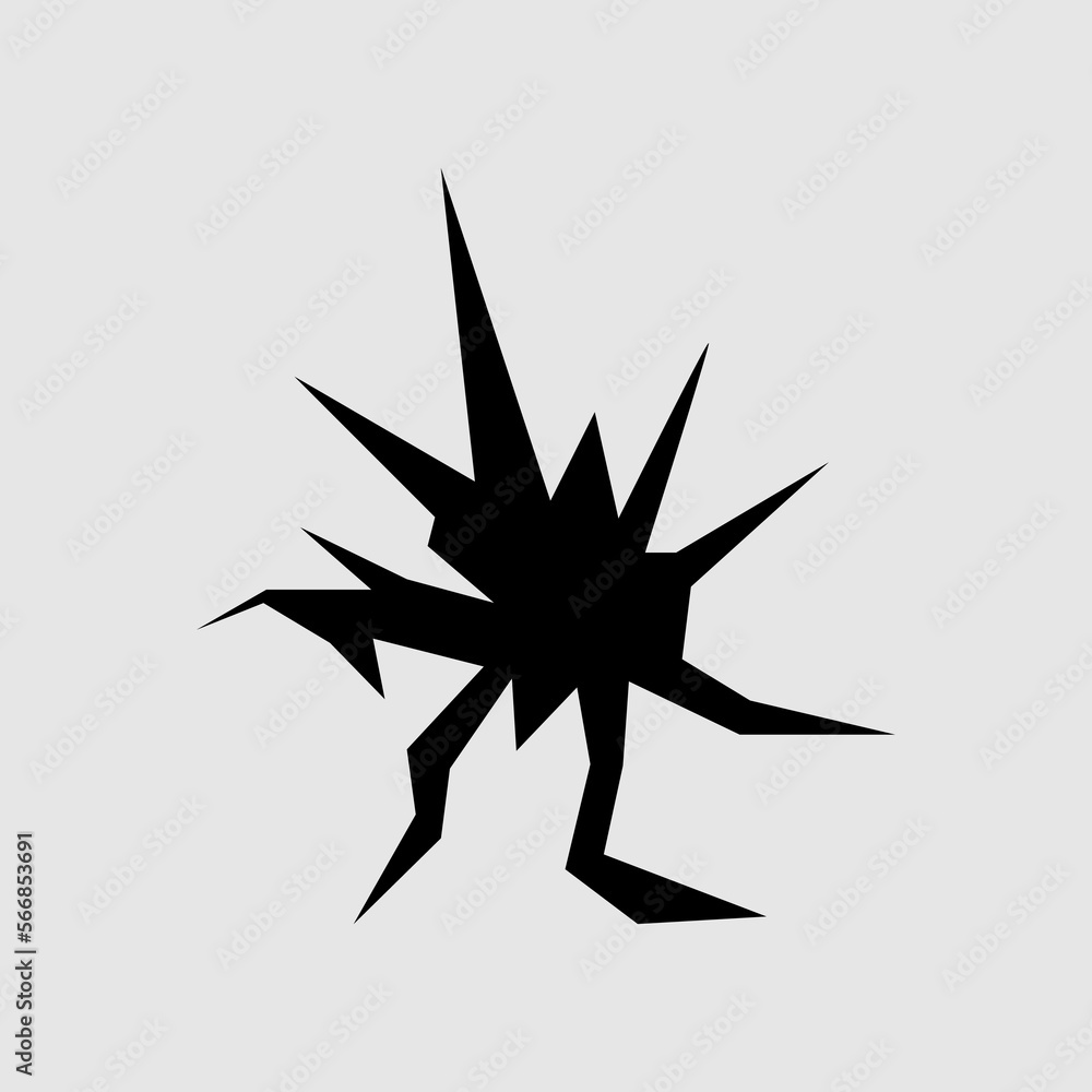 Obraz premium crack icon. sign design trendy style illustration on white background..eps