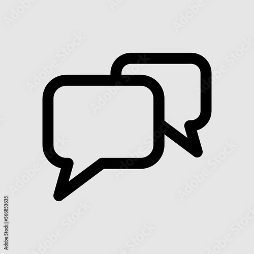 Chat icon. Voice speech bubble vector icon. Messages icon..eps