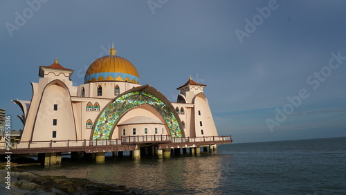 Mosque| Masjid Selat Melaka | Pulau Melaka | 馬六甲海峽清真寺