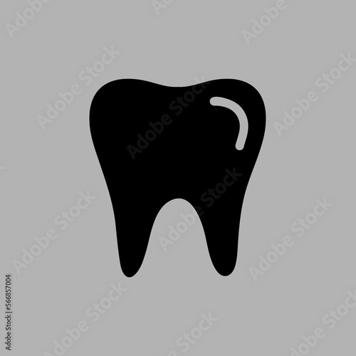Tooth healthy icon, clean tooth, dentistry symbol on white background