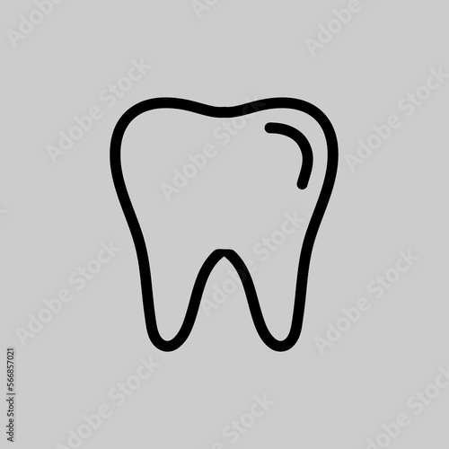 Tooth healthy icon, clean tooth, dentistry symbol on white background..eps