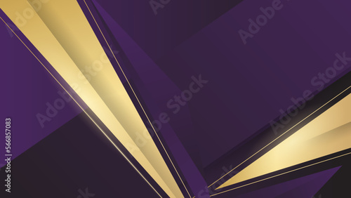 Abstract puprle 3D gold curve background. Abstract graphic element background. Vector illustration.