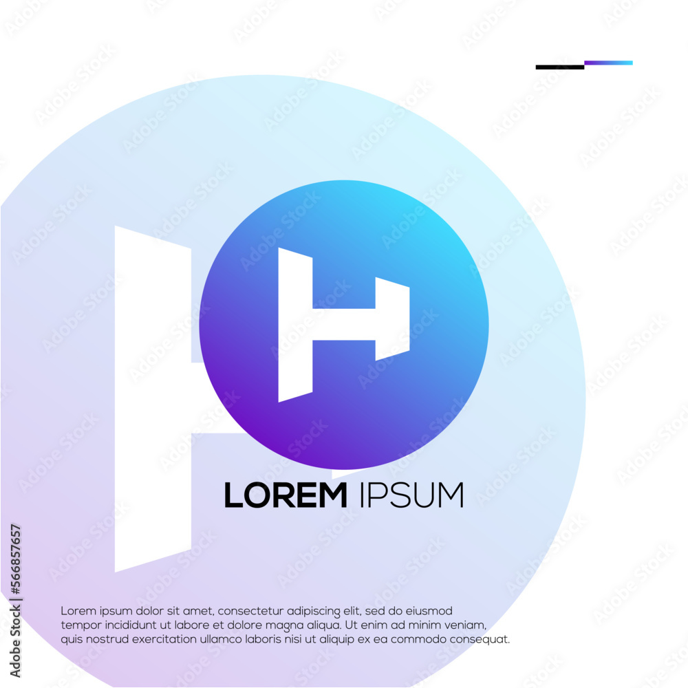 Fototapeta premium Modern Initials H Logo Design Ideas
