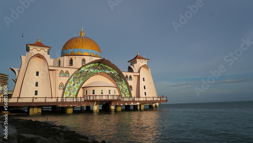 Mosque|Masjid Selat Melaka|Pulau Melaka|馬六甲海峽清真寺