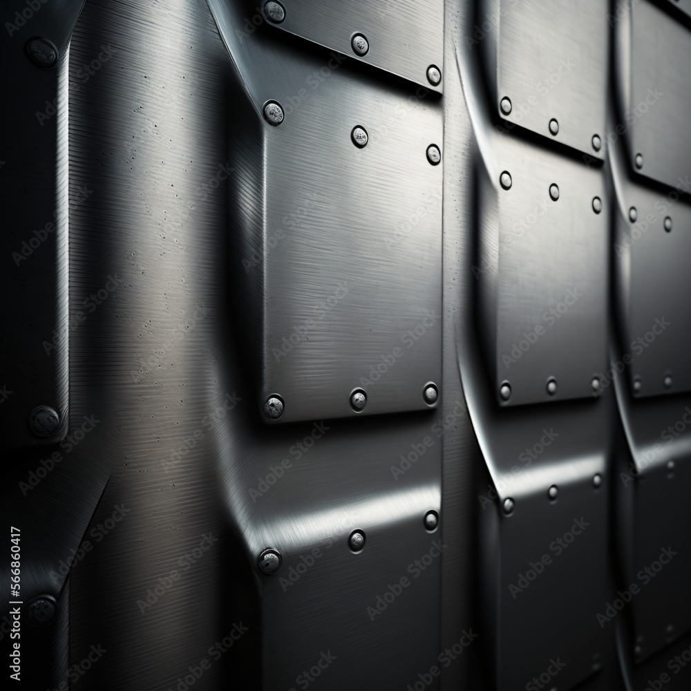 reinforced black steel material texture 3D rendering Generative Ai