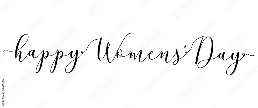 Text HAPPY WOMEN'S DAY on white background Text HAPPY WOMEN'S DAY on white background