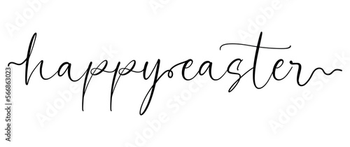 Text HAPPY EASTER on white background