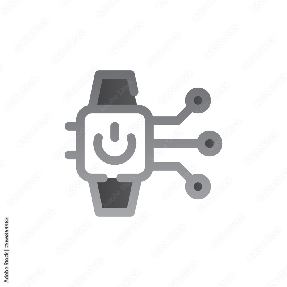 Fototapeta premium smartwatch two tone gradient icon