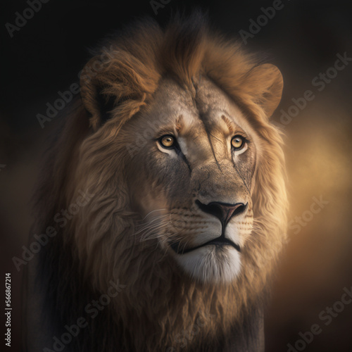 male lion portrait © Fellipe