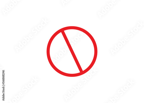 Free Download No sign vector stop sign icon. Simple red warning isolated symbol. - GFXLoad