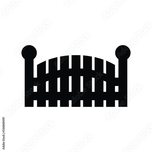 Wooden fence icon design clip art illustration
