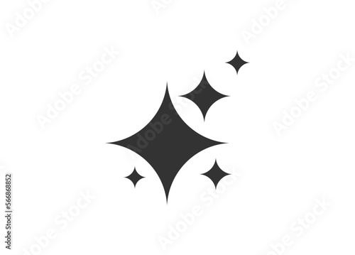Shine icon symbol vector. on white background.