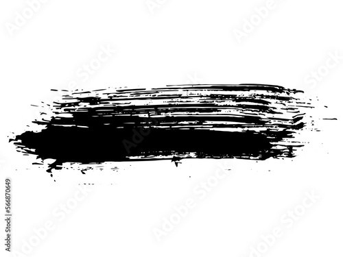 black paint brush stroke