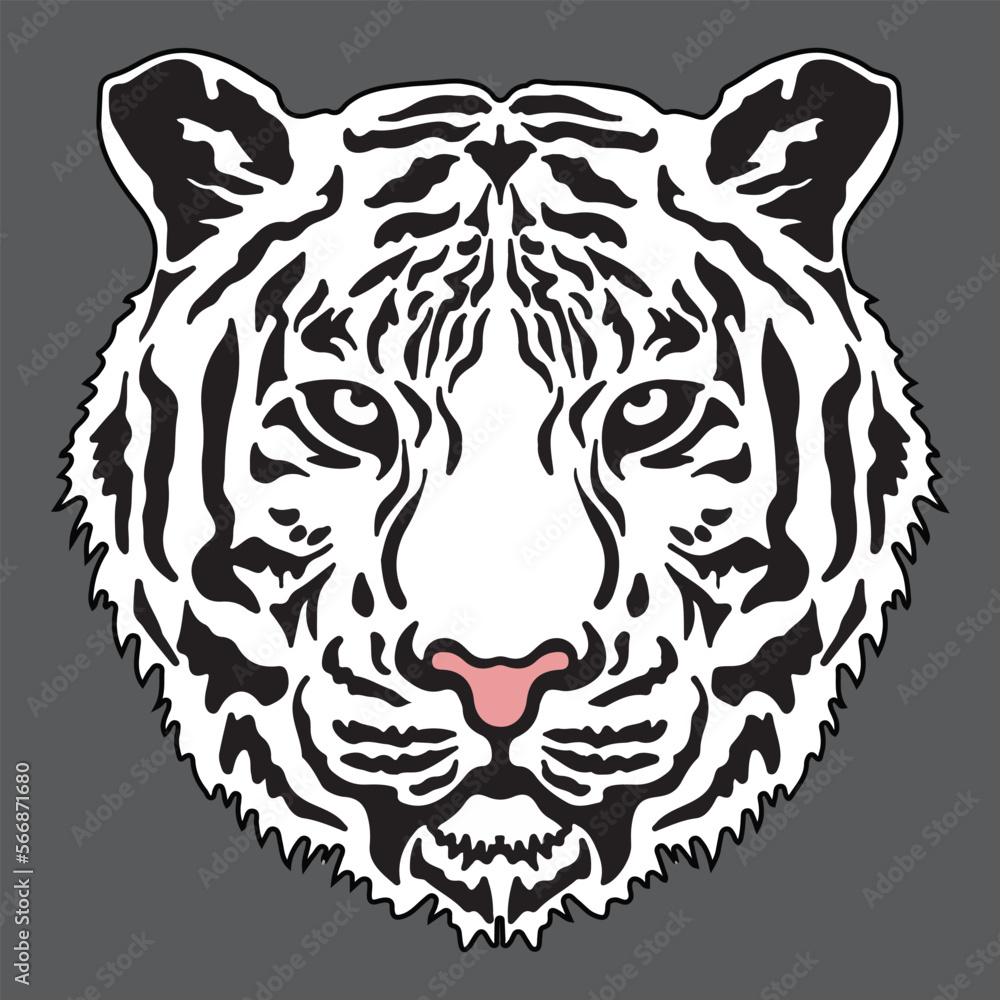 white tiger head vector illustration white tiger head vector illustration