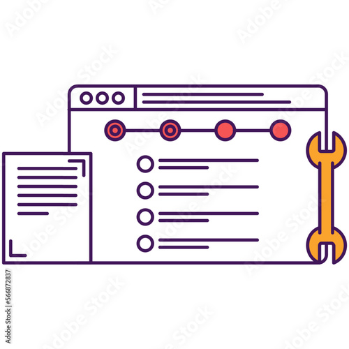 Software maintenance vector icon technical support and repair