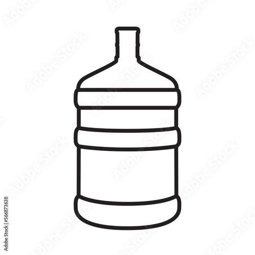 Big bottle icon line logo vector