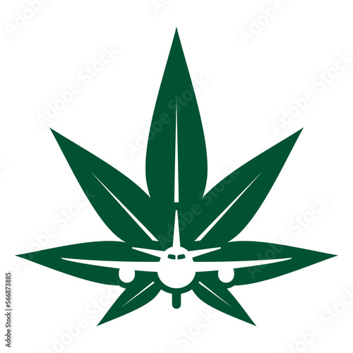 illustration of a plant plane cannabis