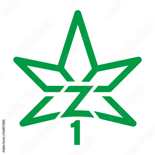 green star icon Z 1 logo