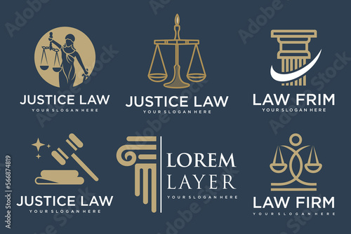 Law logo collection with creative element concept